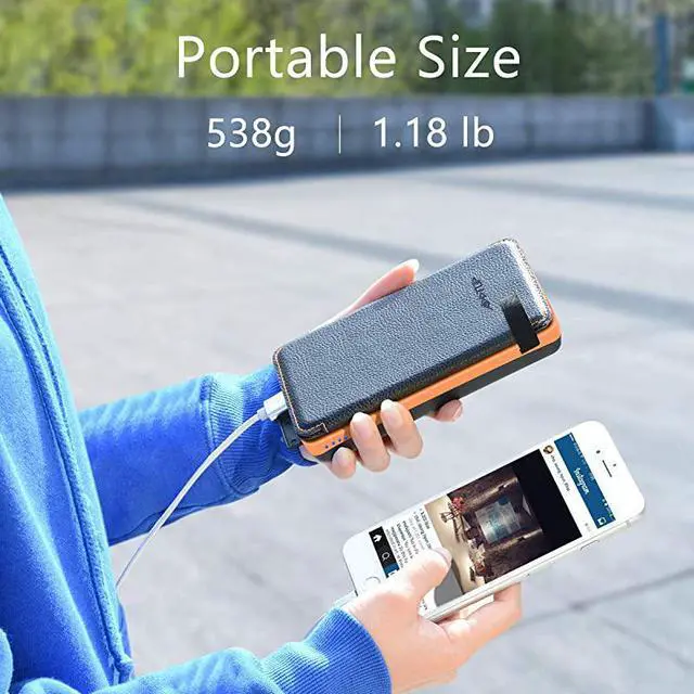 Alt view image 5 of 7 - Solar Charger 25000mAh Portable Solar Power Bank with Dual 21A Outputs Outdoor External Battery Pack Compatible Most Smart Phones Tablets and More