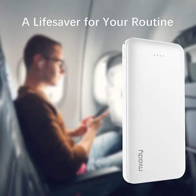 Alt view image 6 of 7 - 2Pack  10000mAh Dual USB Portable Charger Fast Charging Power Bank with USB C Input Backup Charger for iPhone X Galaxy S9 Pixel 3 and etc