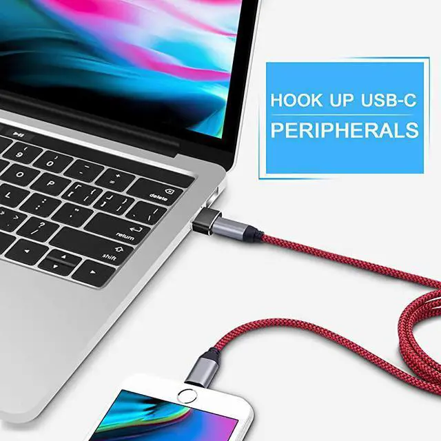 Alt view image 5 of 7 - USB C Female to USB Male Adapter 2 Pack Upgraded VersionType C to USB A ConnectorWorks with LaptopsChargersand More Devices with Standard USB A Interface