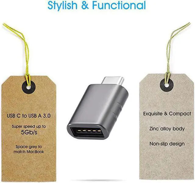 Alt view image 7 of 7 - C to Adapter Pack of 2 C Male to 3 Female Adapter Compatible with iMac 2021 iPad Pro 2021 MacBook Pro 2020 MacBook Air 2020 Dell XPS and Other Type C or Thunderbolt 3 Devices Space Grey