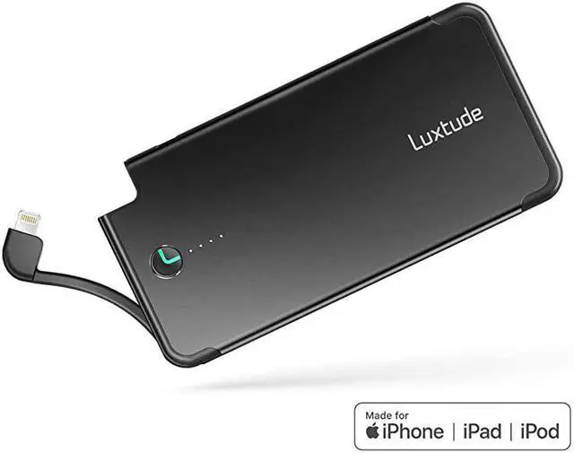 Main image of PowerEasy Portable Charger for iPhone Apple Certified Power Bank 5000mAh Ultra Slim External Battery Pack Built in Lightning Cable Fast Charging Portable Phone Charger for iPhone11XSX86