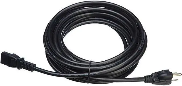 Alt view image 4 of 4 - Computer Monitor TV Replacement Power Cord 25Foot Black