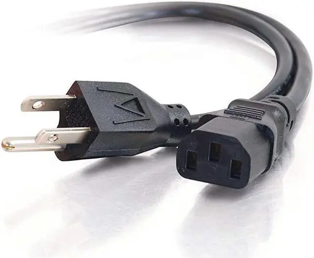 Alt view image 3 of 3 - Power Cord, Replacement Power Cable, 3 Pin Connector, Universal Power Cord, 18 AWG, Black, 12 Feet (3.65 Meters), Cables to Go 53406