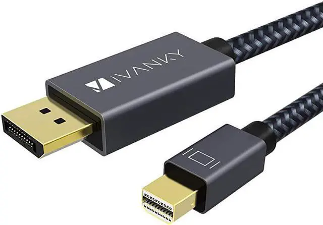 Main image of Mini DisplayPort to DisplayPort(Mini DP to DP) Cable, 6.6 Feet,4K@60Hz / 2K@144Hz,  DisplayPort to Mini DisplayPort(Thunderbolt Compatible) Cable - Grey