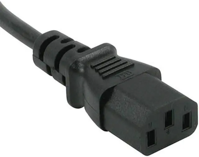Main image of Power Cord, Replacement Power Cable, 3 Pin Connector, Universal Power Cord, 18 AWG, Black, 12 Feet (3.65 Meters), Cables to Go 53406
