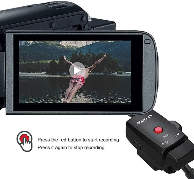 Alt view image 2 of 7 - Lanc Camcorder Zoom Controller Video Camera Zoom and Video Recording Remote Control with 25mm Jack Cable for Sony 190P 150P 198P VX2000E Canon Panasonic Camera