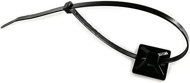 Alt view image 5 of 6 - Strong Cable Zip Tie Mounts with Screw Hole Zip Wire Tie Mounting Base (100 Pack) Self Adhesive Tie Mount Black,Zip Tie Mounting Squares 1x1 Inch