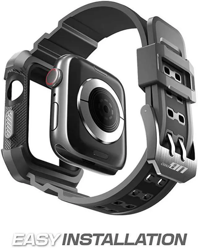 Alt view image 4 of 7 - Unicorn Beetle Pro Case for Apple Watch 3 42mm Rugged Protective Case with Strap Bands for Apple Watch Series 321 Red