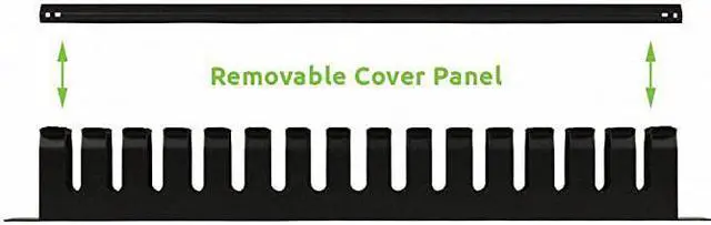 Alt view image 2 of 3 - 1U Metal Rack Mount Horizontal Cable Manager Duct Raceway for 19 Inch Server Rack