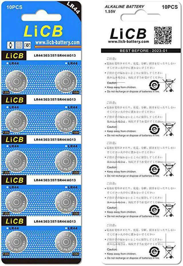 Alt view image 7 of 7 - 20 Pack LR44 AG13 357 303 SR44 Battery 15V Button Coin Cell Batteries