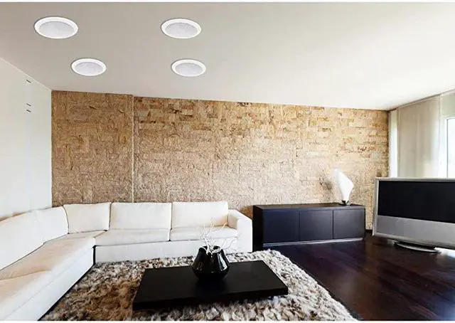 Alt view image 7 of 7 - 2Way InWall InCeiling Speaker System Dual 8 Inch 300W Pair of Ceiling Wall Flush Mount Speakers w 1 Silk Dome Tweeter Adjustable Treble Control For Home Theater Entertainment  PIC8E