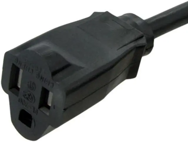 Alt view image 2 of 5 - com Power Extension Cord 10 ft Universal Three Prong 125V 13A Cable Black PAC10110
