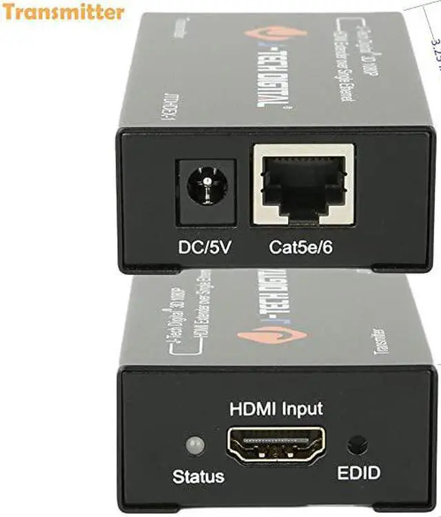 Alt view image 2 of 5 - HDMI Extender By Single Cat 5E/6 Full Hd 1080P With Deep Color, EDID Copy, Dolby Digital/DTS