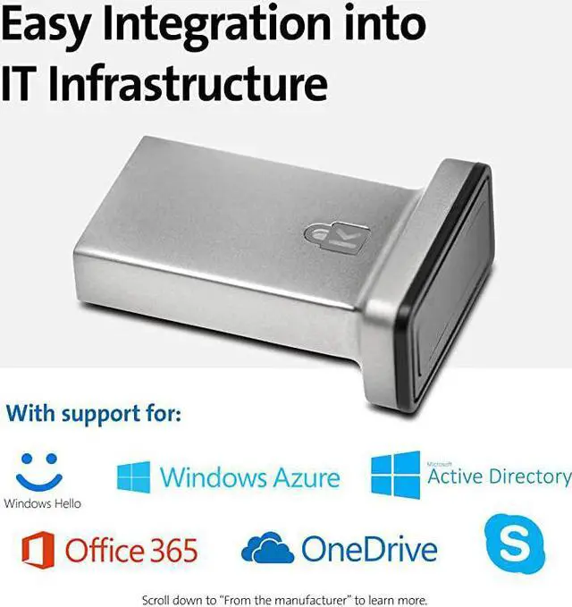 Alt view image 2 of 5 - VeriMark IT Fingerprint Key - FIDO2/WebAuth, Windows Hello & Windows Hello for Business (K64704WW)