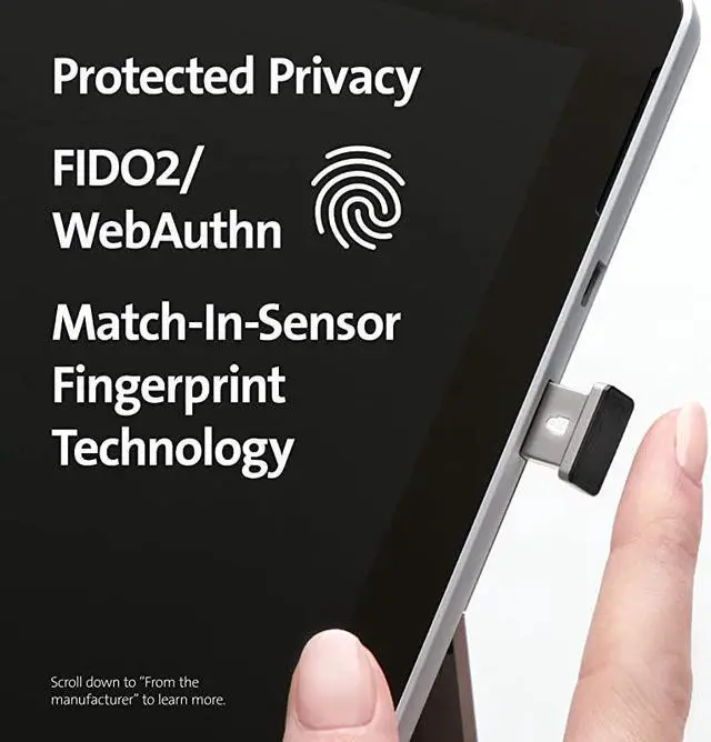 Alt view image 3 of 5 - VeriMark IT Fingerprint Key - FIDO2/WebAuth, Windows Hello & Windows Hello for Business (K64704WW)