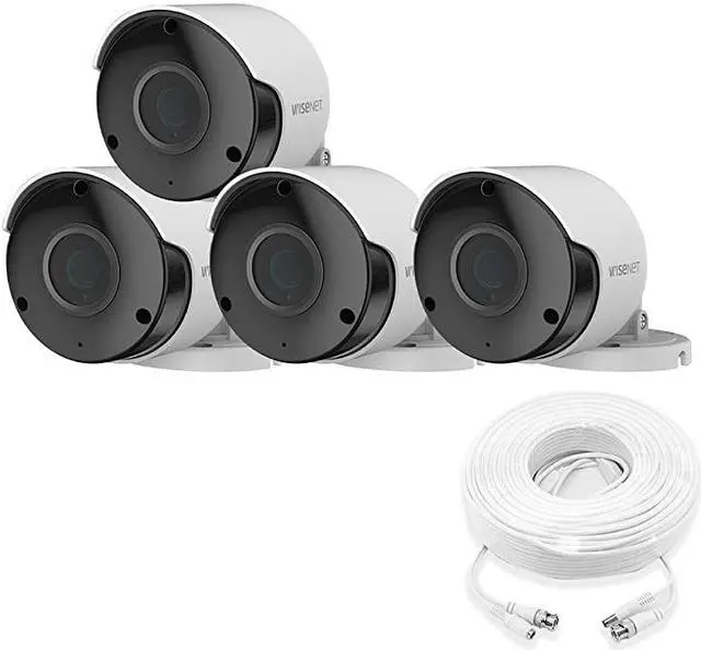 Main image of SDC89445BF 5MP CCTV Surveillance Weatherproof Bullet Security Camera 82ft IR Distance Plastic Housing 36mm Lens 104° Wide Angle Quad Pack