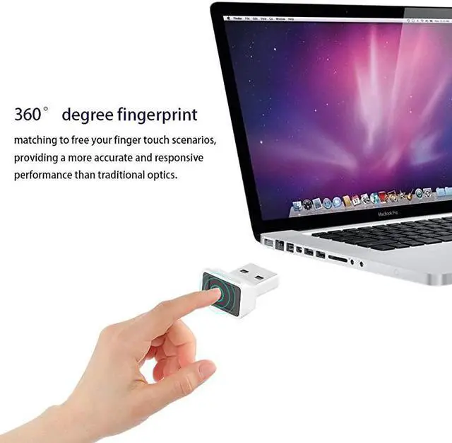 Alt view image 3 of 7 - USB Fingerprint Reader  Portable Security Key Biometric Fingerprint Scanner Support Windows 10 3264 Bits with Latest Windows Hello Features 1Pack
