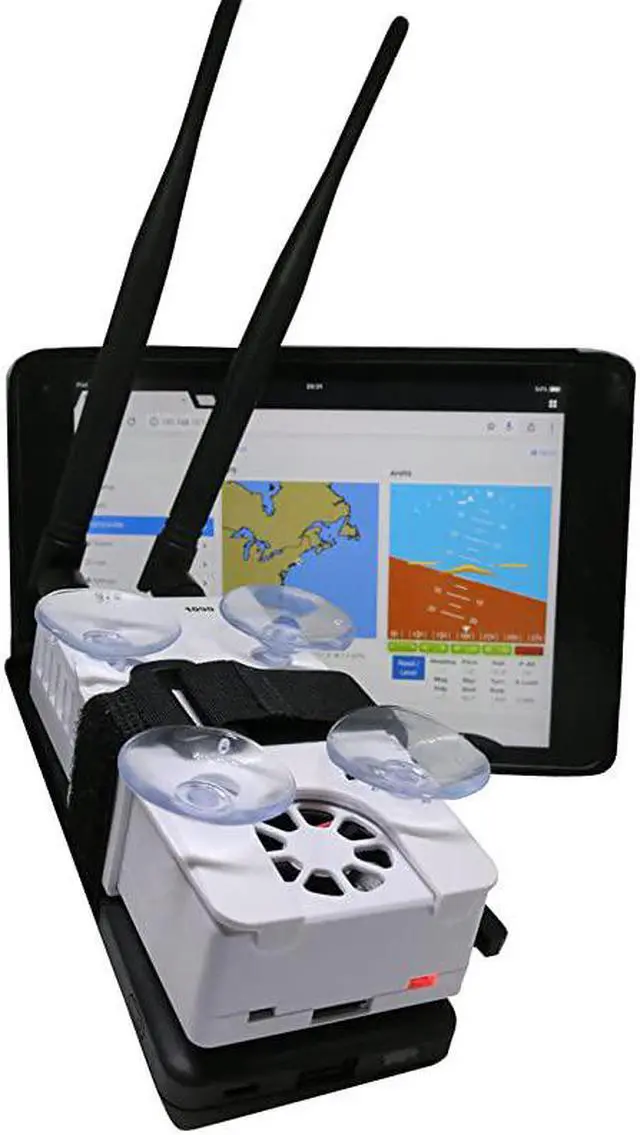 Alt view image 2 of 7 - ADSB Dual Band Receiver Aviation Weather and Traffic External WAAS GPS AHRS Battery Pack Suction Mount Antennas SDR