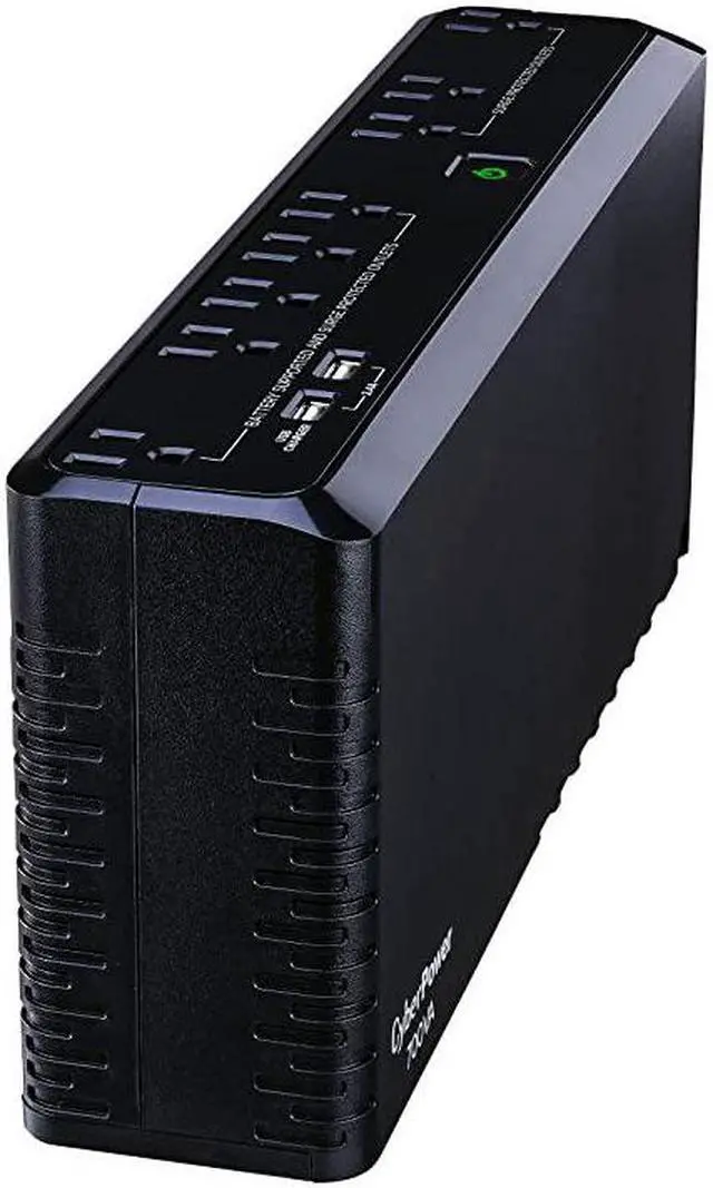 Alt view image 3 of 7 - SL700U Standby UPS System 700VA370W 8 Outlets 2 USB Charging Ports Slim Profile