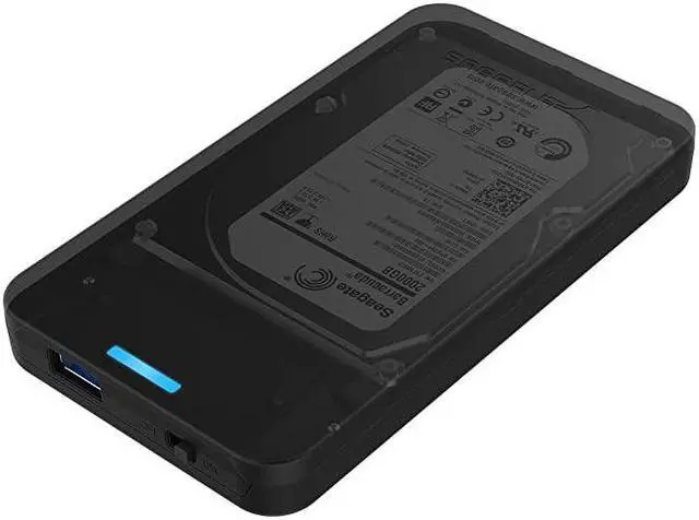 Alt view image 5 of 7 - 25Inch SATA to USB 30 ToolFree External Hard Drive Enclosure Optimized for SSD Support UASP SATA III Black ECUASP