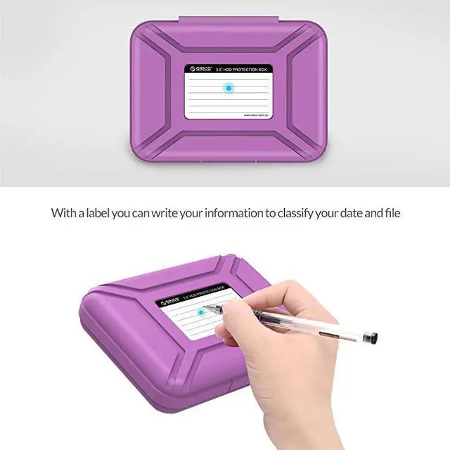 Alt view image 3 of 7 - 35 Hard Disk Drive Protective Boxes Protective Box Storage Case for 35 Inch HDD External Hard Drive AntiStatic Shock Proof 5 Color