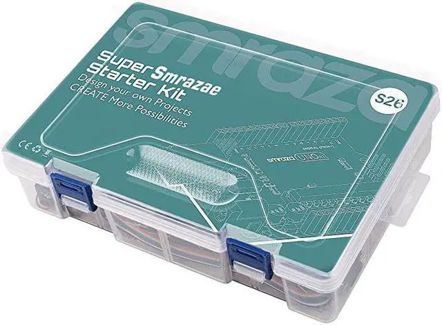 Alt view image 7 of 7 - Super Starter Kit with Breadboard Power Supply Jumper Wires Resistors LED LCD 1602 Sensors Detailed Tutorial for Project Compatible with Arduino