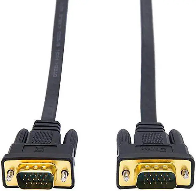 Alt view image 2 of 7 - 65ft Extra Long VGA to VGA Cable 15 Pin Male to Male Flat SVGA Cord for Computer to Monitor Full HD Video 20 Meter Black