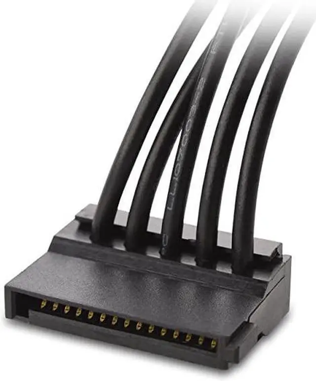 Alt view image 4 of 5 - 2Pack 15 Pin SATA to 4 SATA Power Splitter 18 Inches
