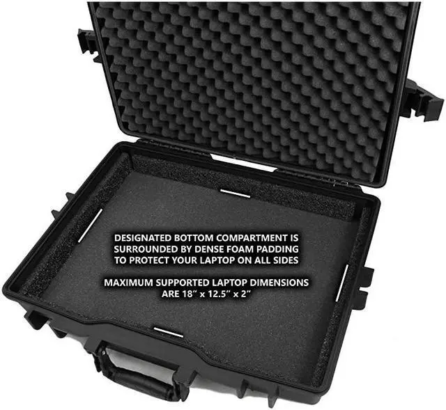 Alt view image 7 of 7 - Waterproof Laptop Hard Case for 15 - 17 inch Gaming Laptops and Accessories - Rugged Heavy Duty Laptop Case for 15.6 and 17.3 inch Alienware, Asus, Razer, Lenovo, MSI, Acer, Dell Notebook