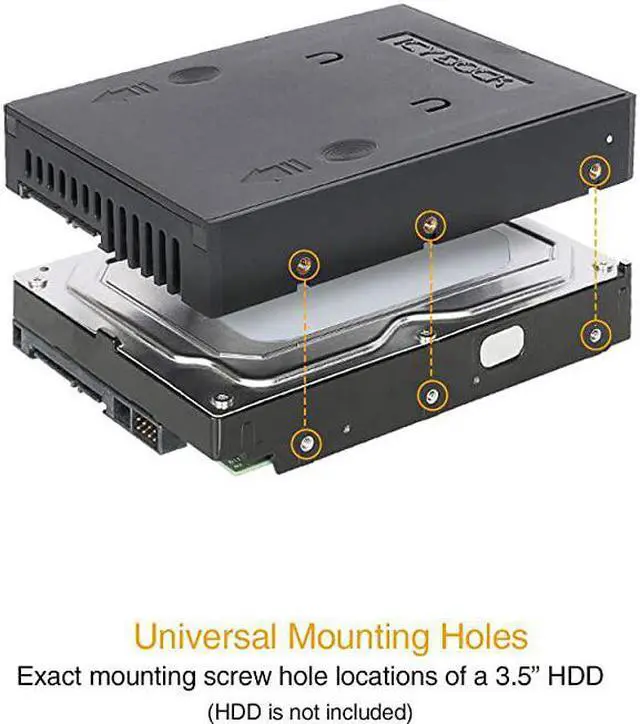 Alt view image 3 of 7 - 25 to 35 ToolLess Drive Adapter Converter Bracket Mounting Frame Tray for 5795125mm 25 inch HDDSSD with SATA III Interface EZConvert MB882SP1S1B