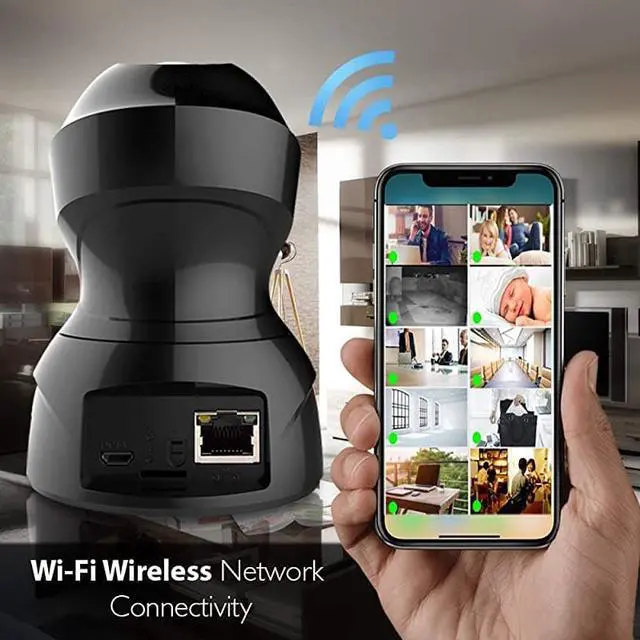 Alt view image 6 of 7 - Indoor Wireless IP Camera HD 1080p Network Security Surveillance Home Monitoring w Motion Detection Night Vision PTZ 2 Way Audio iPhone Android Mobile PC WiFi IPCAMHD82