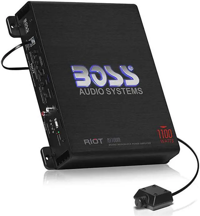 Main image of R1100M Riot Series Car Audio Subwoofer Amplifier - 1100 High Output, Monoblock, Class A/B, 2/4 Ohm Stable, Low/High Level Inputs, Low Pass Crossover, Mosfet Power Supply, Stereo