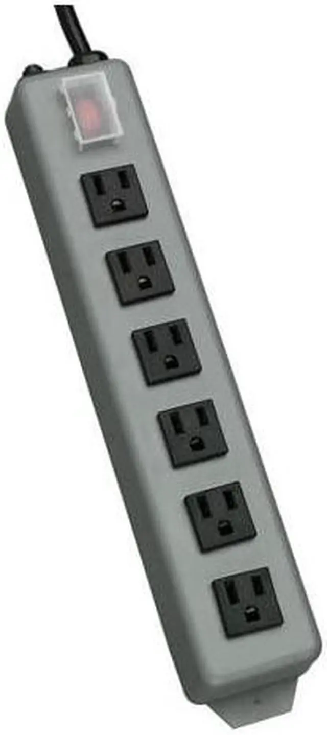 Main image of 6 Outlet Waber Industrial Power Strip 15ft Cord with 515P Plug UL24CB15