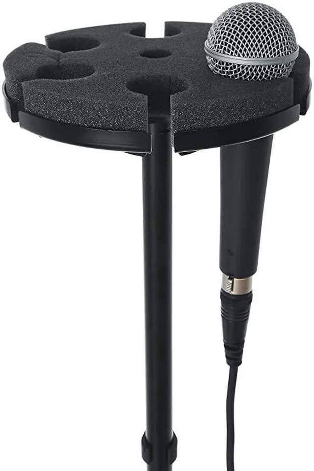 Alt view image 5 of 7 - Frameworks Mic Stand Adapter to Hold up to 6 Microphones Fits Both Wired and Wireless GFWMIC6TRAY