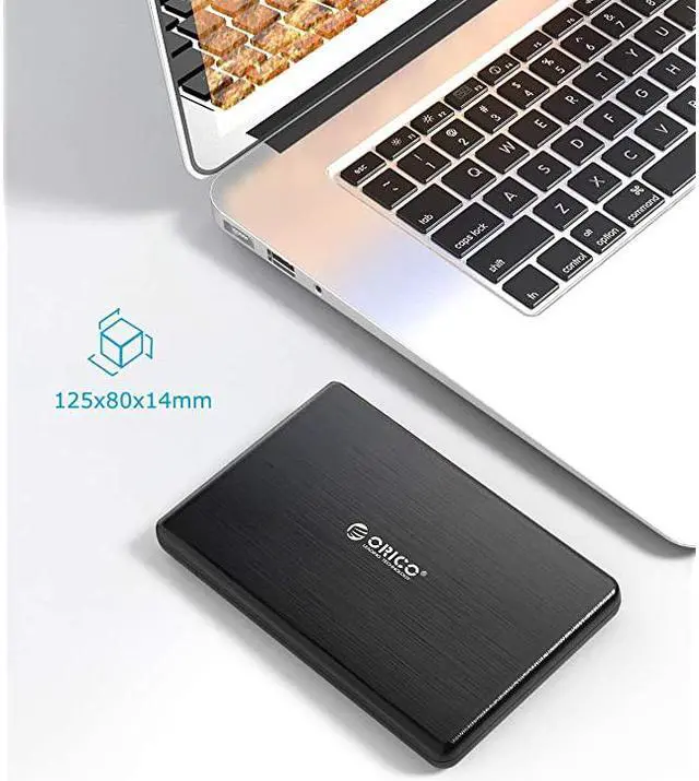 Alt view image 7 of 7 - USB30 to SATA III 25 External Hard Drive Enclosure for 7mm and 95mm 25 Inch SATA HDDSSD Tool Free UASP Supported Black2189U3