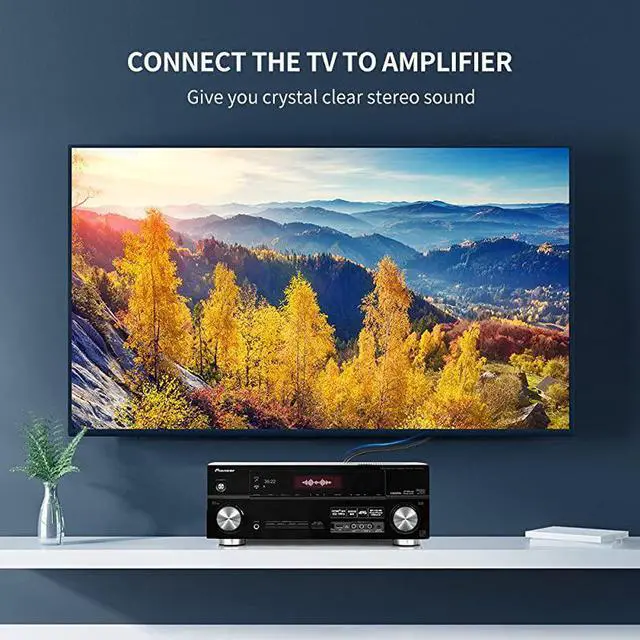 Alt view image 4 of 7 - 2RCA Male to 2RCA Male Stereo Audio Cable Gold Plated for Home Theater HDTV Gaming Consoles HiFi Systems 10FT