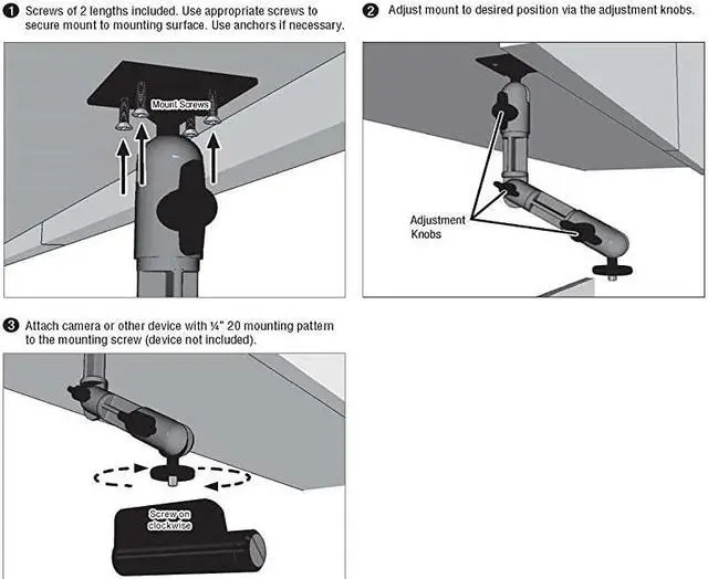 Alt view image 4 of 4 - Camera Wall Mount for CCTV POV Camcorders Cameras