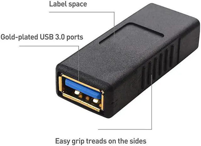 Alt view image 3 of 7 - 2Pack USB 30 Coupler USB Female to Female Adapter Gender Changer