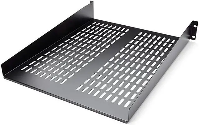 Main image of com 2U Vented Server Rack Mount Shelf 22Inch Deep Cantilever Universal Tray for 19 AV Data Network Equipment Rack 50lbs CABSHELF22V