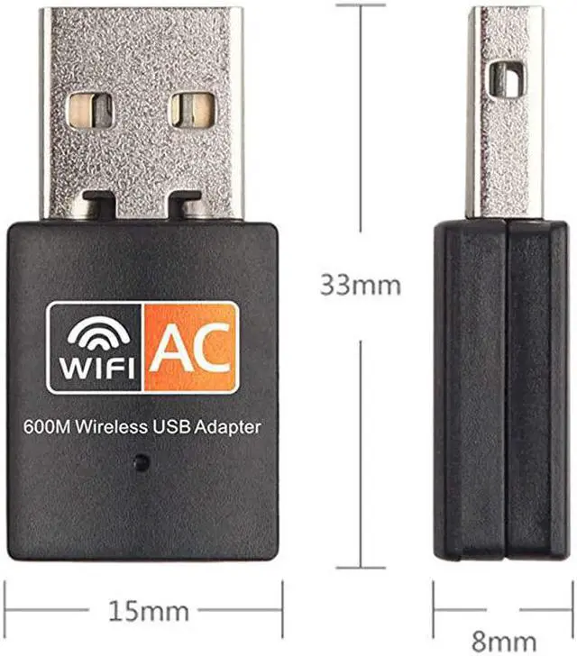 Alt view image 7 of 7 - USB WiFi Adapter 600mbps Dual Band 24G 5G Wireless Adapter Mini Wireless Network Card WiFi Dongle for LaptopDesktopPC Support Windows108817VistaXP2000 Mac OS X 1061013