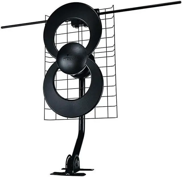 Alt view image 5 of 6 - ClearStream 2V TV Antenna 60+ Mile Range UHFVHF Multidirectional Indoor Attic Outdoor Mast wPivoting BaseHardware Adjustable Clamp Sealing Pads 4K Ready Black C2VCJM