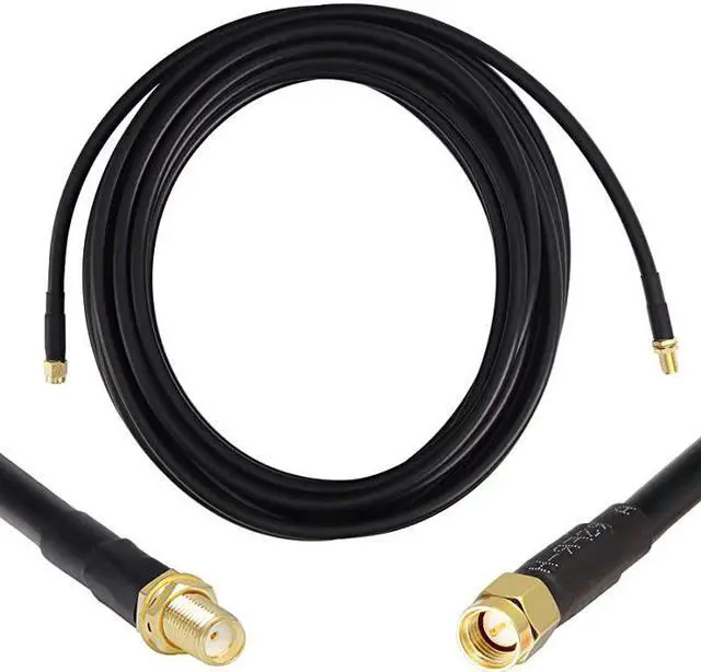 Main image of 25 ft LowLoss Coaxial Extension Cable 50 Ohm SMA Male to SMA Female Connector  Pure Copper Coax Cables Antenna Lead Extender for 3G4G5GLTEADSBHamGPSWiFiRF Radio Use Not for TV