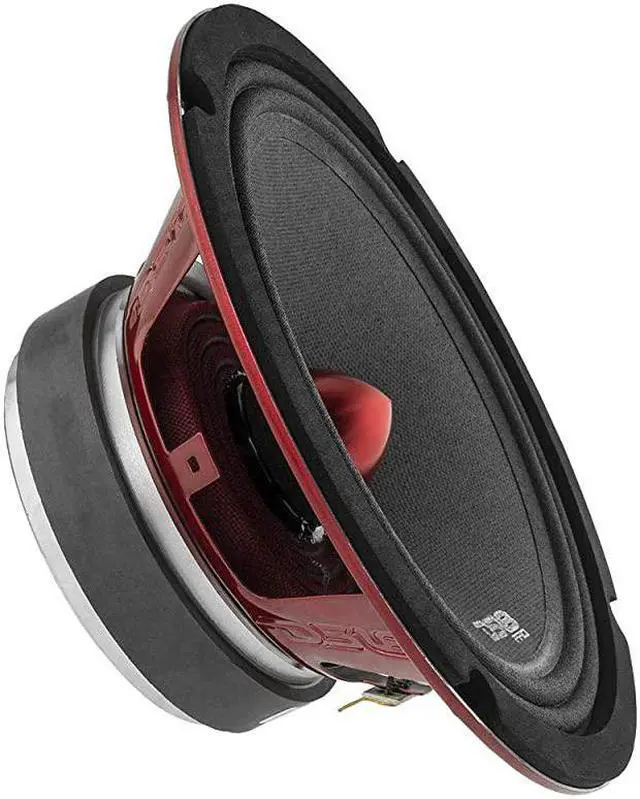 Alt view image 3 of 6 - PROX84BM Loudspeaker 8 Midrange Red Aluminum Bullet 550W Max 275W RMS 4 Ohms Premium Quality Audio Door Speakers for Car or Truck Stereo Sound System 1 Speaker