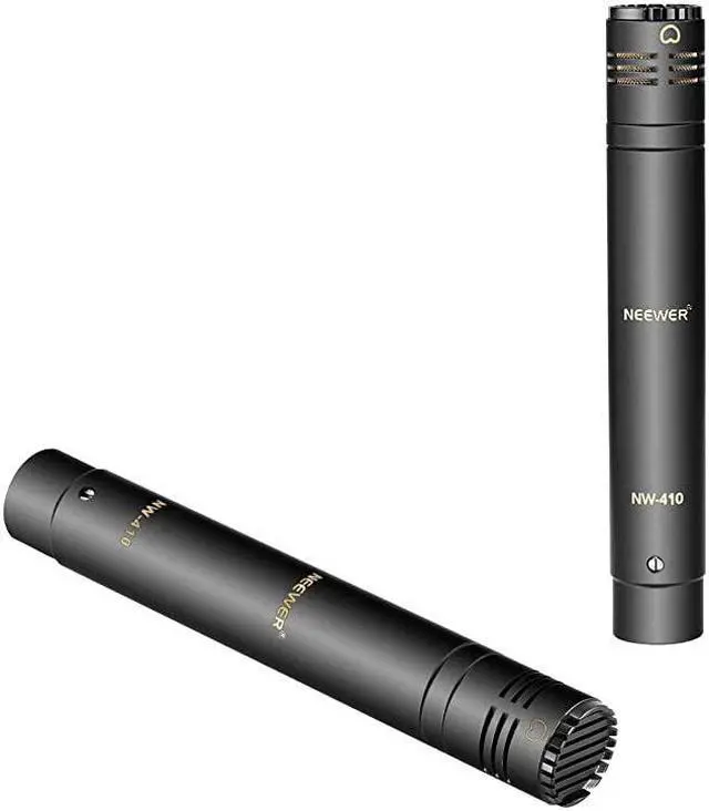 Alt view image 7 of 7 - 2Pack Pencil Stick Condenser Microphone with Interchangeable Omni Cardioid and Super Cardioid Capsules Foam Windscreens Mic Clip and Portable Carrying Case for Acoustic Woodwind Instruments