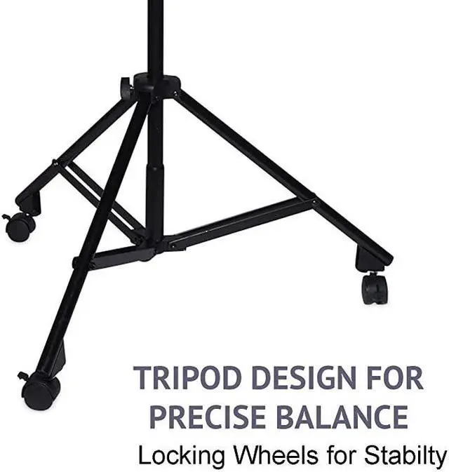 Alt view image 3 of 7 - Professional Microphone Stand Heavy Duty 90 Studio Overhead Boom Stand with Rolling Caster Wheels 87 Extra Long Telescoping Arm Mount Foldable Tripod Legs amp Adjustable Counterweight