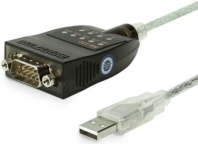 Main image of FTDI2LED USB RS232 Serial Adapter with LED Indicators Windows 10 8 7 Vista XP 2000 Support
