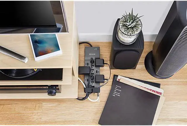 Alt view image 7 of 7 - Power Strip Surge Protector with 12 AC Multiple Outlets, 10 ft Long Flat Plug Heavy Duty Extension Cord for Home, Office, Travel, Computer Desktop, Laptop & Phone Charging Bricks (4,156 Joules)