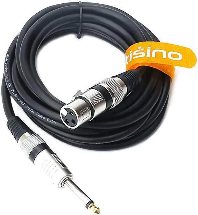 Alt view image 7 of 7 - Female XLR to 1/4 (6.35mm) TS Mono Jack Unbalanced Microphone Cable Mic Cord for Dynamic Microphone - 6.6 FT/2 Meters