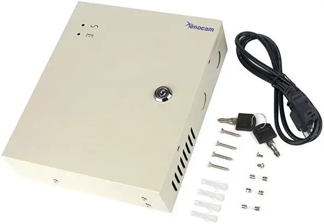 Alt view image 7 of 7 - 16 Channel Port 12V DC 10 Amp Amper with Glass Fuse Distributed Power Supply Box for CCTV DVR Security System and Camera or IP Cameras