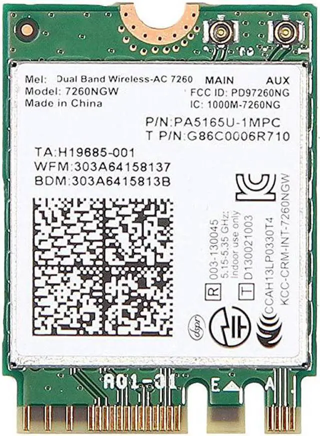 Main image of Dual Band WirelessAC 7260NGW WiFi Card for Lenovo Thinkpad X1 Carbon 2nd X240 X240S Compatible 04W3806 04W3830 04W6059 04X6007 04X6008 04X6009 04X6086 04X6087